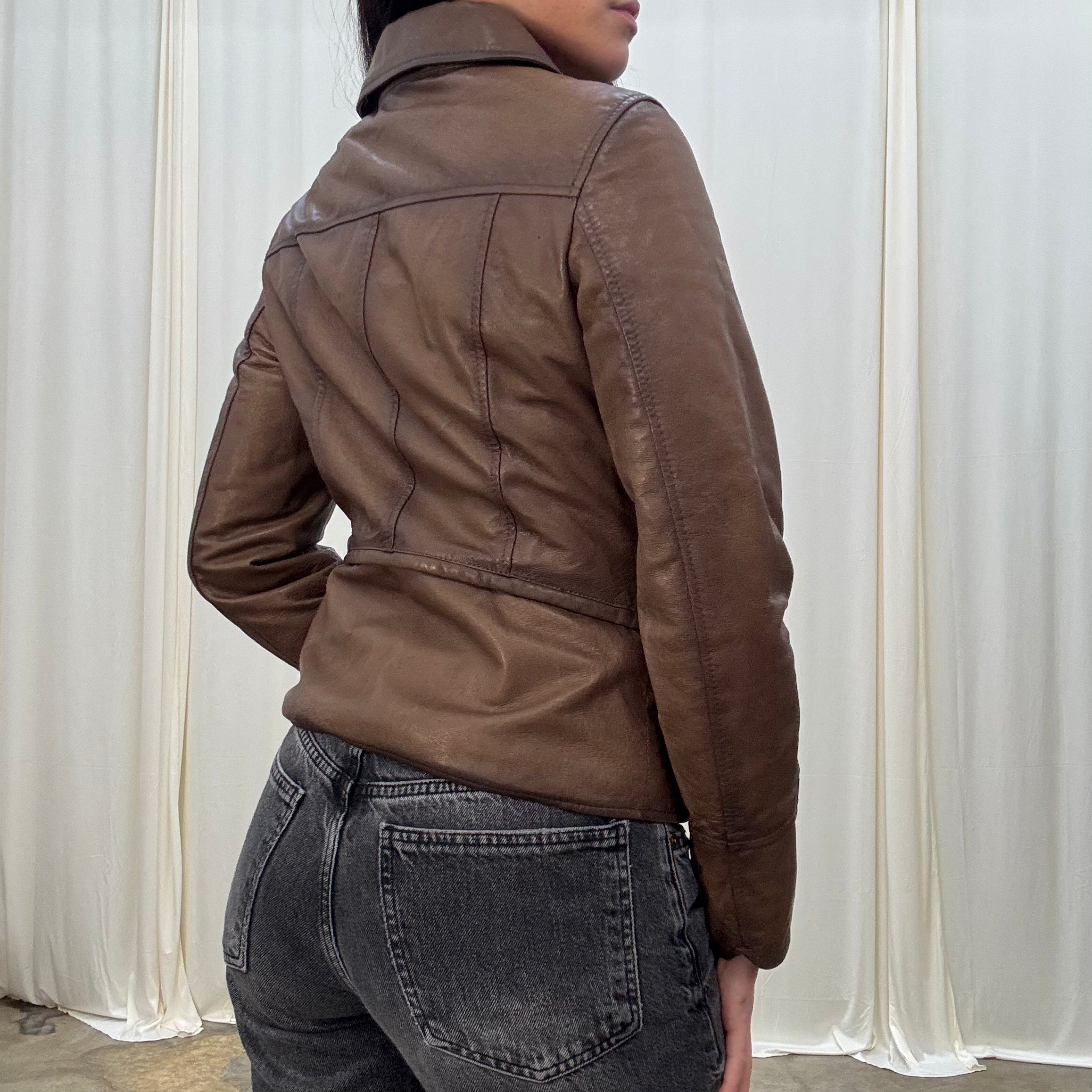 Vintage Aviator Leather Jacket